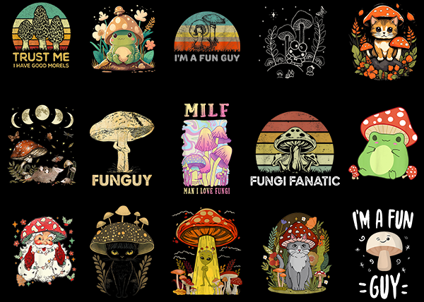 15 mushroom shirt designs bundle for commercial use part 4, mushroom t-shirt, mushroom png file, mushroom digital file, mushroom gift, mushr