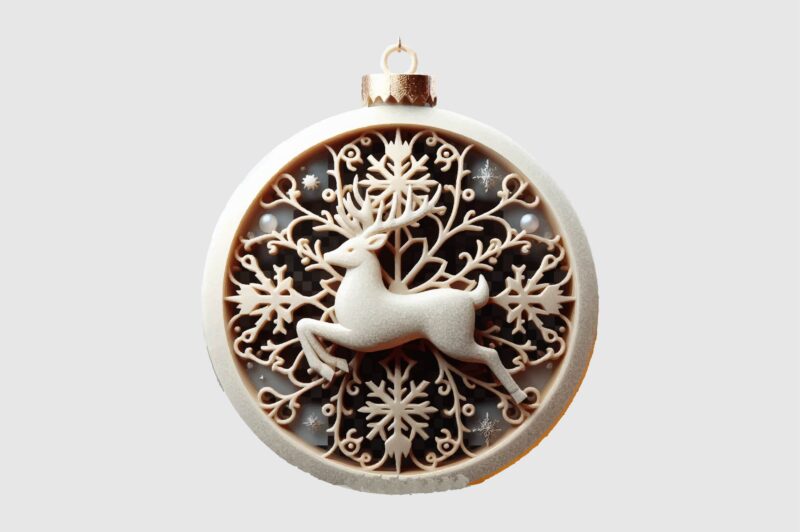 Winter 3d Ornament PNG Sublimation