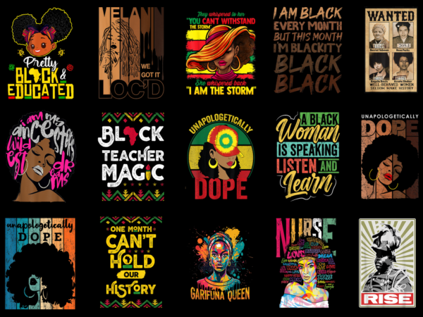 15 black history month shirt designs bundle for commercial use part 5, black history month t-shirt, black history month png file, black hist