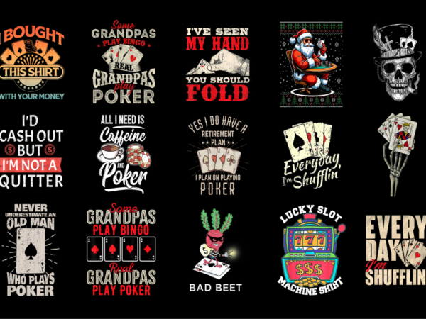 15 poker shirt designs bundle for commercial use part 6, poker t-shirt, poker png file, poker digital file, poker gift, poker download, poke