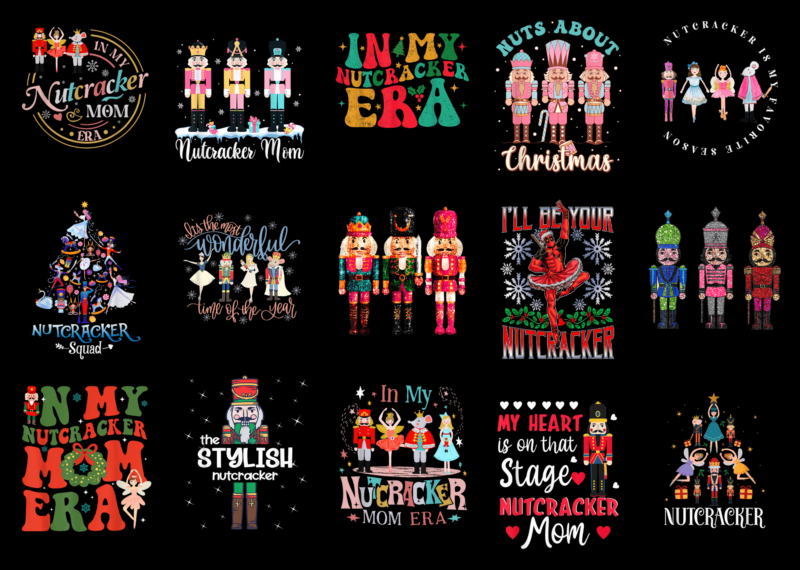 15 Nutcracker Christmas Shirt Designs Bundle For Commercial Use Part 7, Nutcracker Christmas T-shirt, Nutcracker Christmas png file, Nutcrac