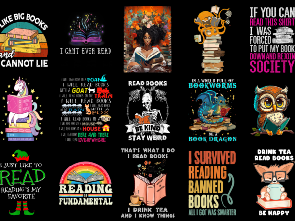 15 reading shirt designs bundle for commercial use part 7, reading t-shirt, reading png file, reading digital file, reading gift, reading do