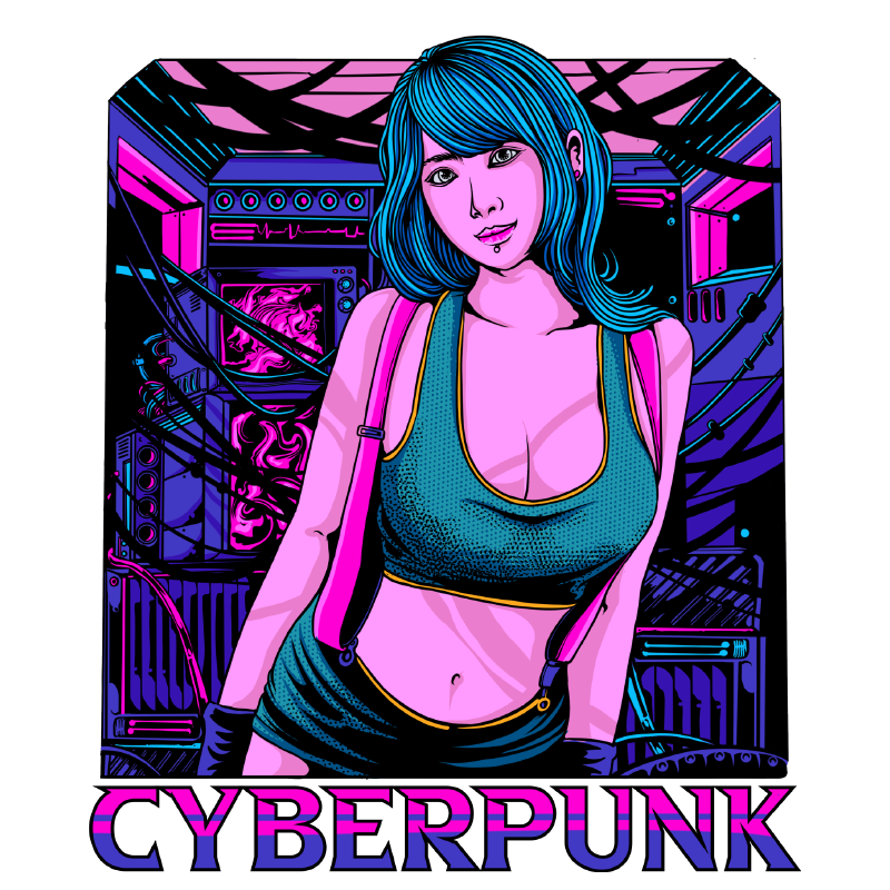 Cyberpunk Girl Buy T Shirt Designs 1935