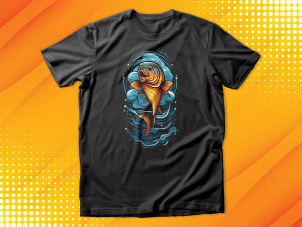 Big fish catching t-shirt