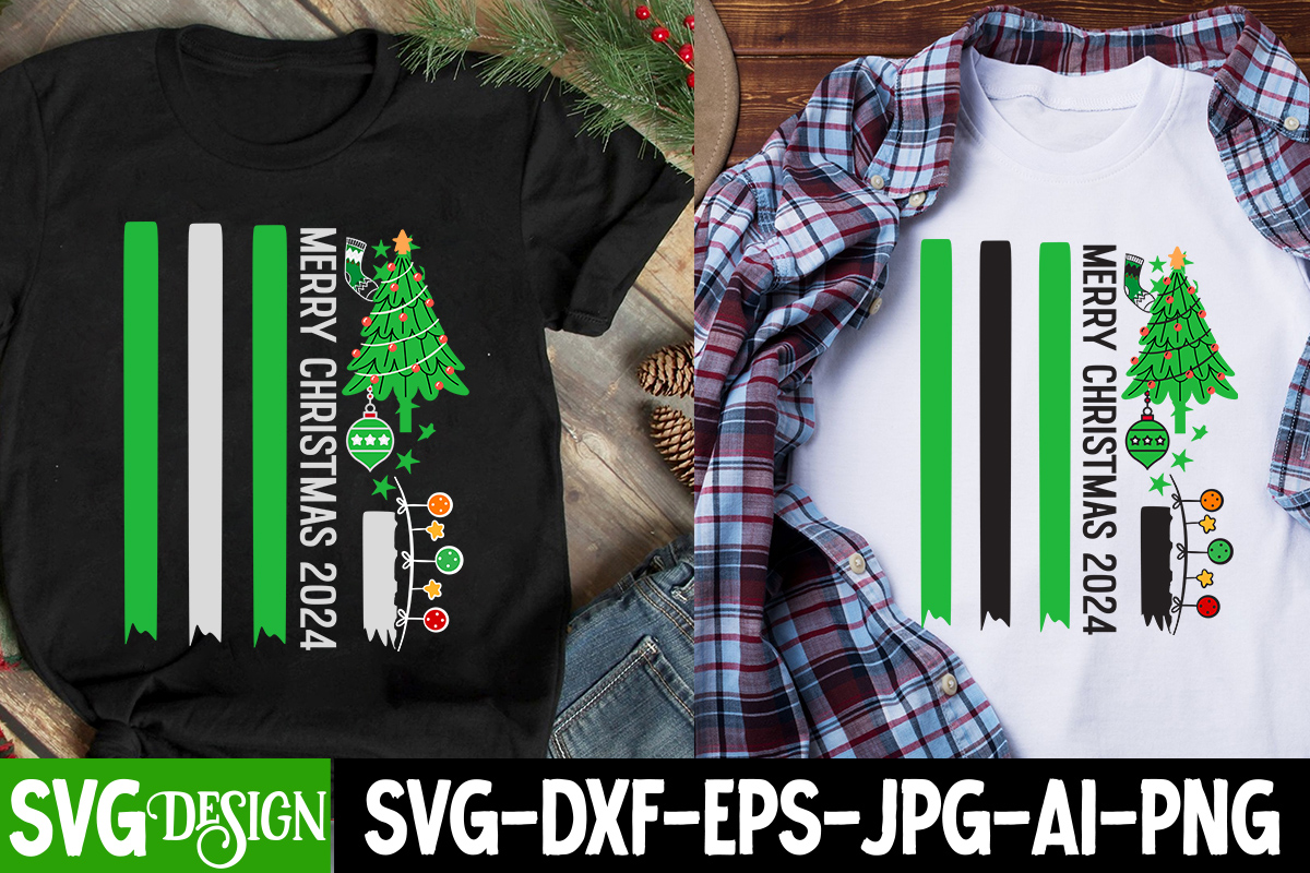 Merry Christmas 2024 TShirt Design, Merry Christmas 2024 SVG Design