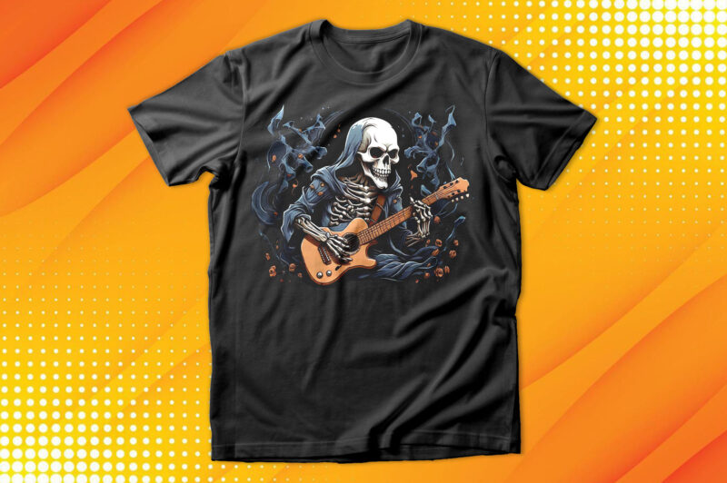 Skeleton Playing Guitar T-Shirt