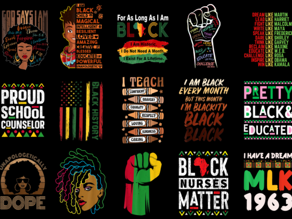 15 black history month shirt designs bundle for commercial use part 9, black history month t-shirt, black history month png file, black hist