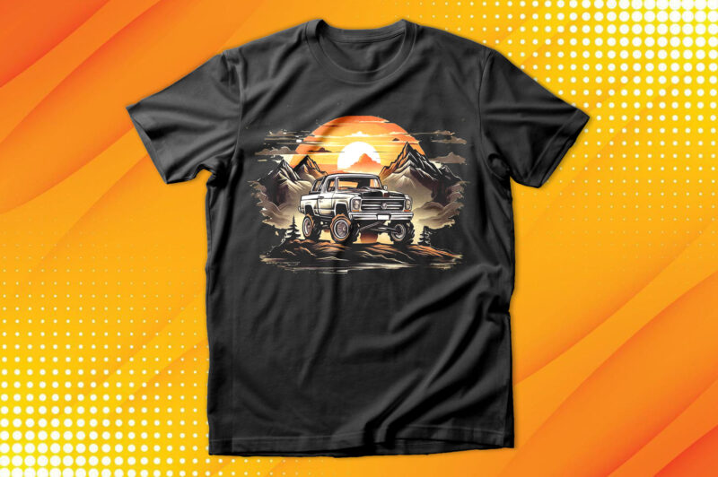 Monster Truck sunset T-Shirt