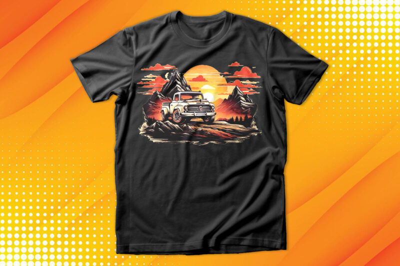 Monster Truck sunset T-Shirt