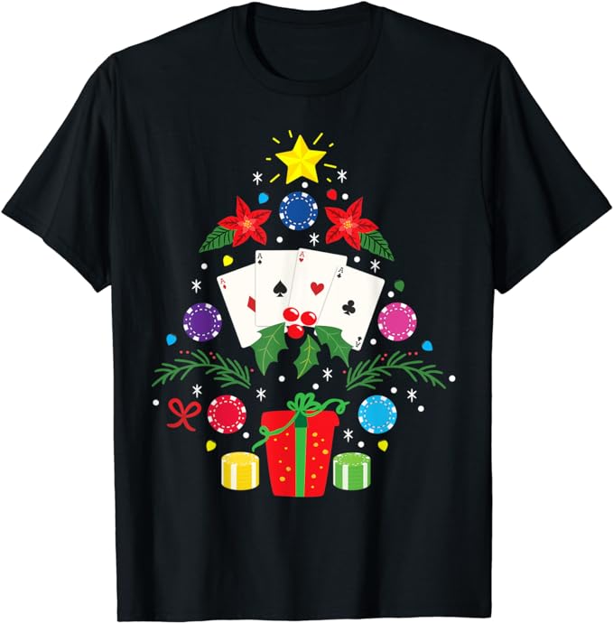 15 Poker Christmas Shirt Designs Bundle For Commercial Use Part 2 AMZ, Poker Christmas T-shirt, Poker Christmas png file, Poker Christmas di