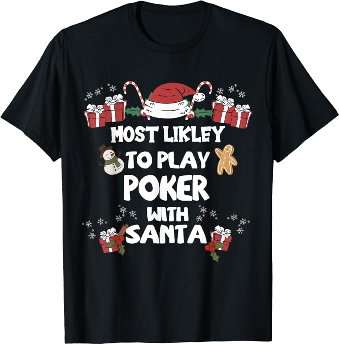 15 Poker Christmas Shirt Designs Bundle For Commercial Use Part 2 AMZ, Poker Christmas T-shirt, Poker Christmas png file, Poker Christmas di