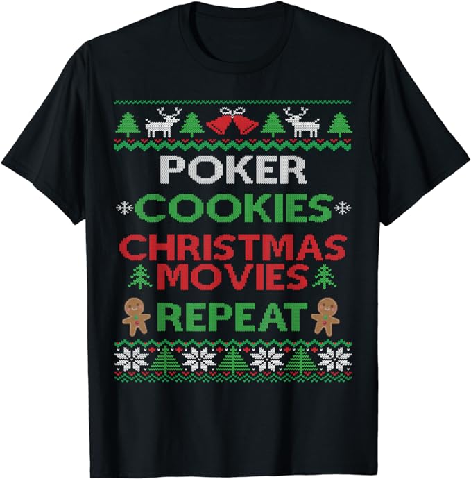 15 Poker Christmas Shirt Designs Bundle For Commercial Use Part 2 AMZ, Poker Christmas T-shirt, Poker Christmas png file, Poker Christmas di