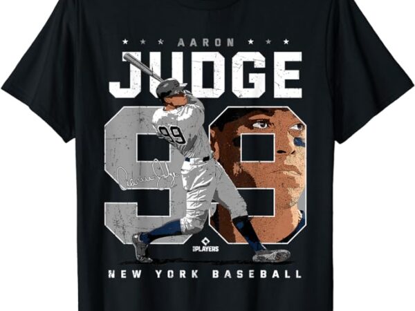 Aaron judge number portrait baj new york mlbpa t-shirt