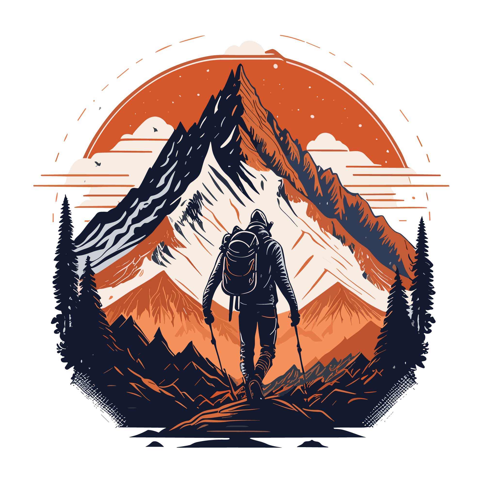 Adventure Mountain Hiking - Buy t-shirt designs