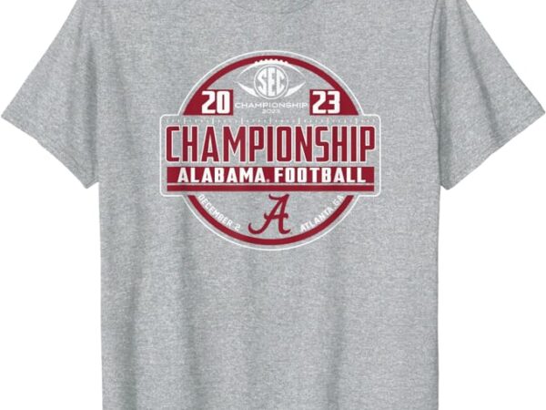 Alabama crimson tide sec championship 2023 football gray t-shirt