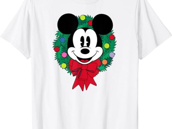 Amazon essentials mickey mouse festive holiday christmas wreath t-shirt