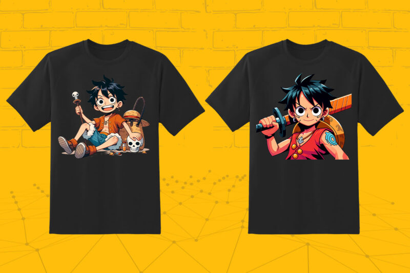 50 Anime Character Illustration t-shirt design Bundle 3rd Version