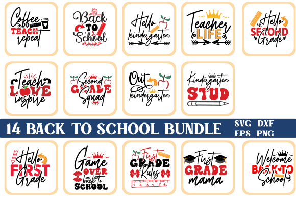 Back to school doodles svg bundle, school supplies svg bundle, school supplies svg, pencils svg, apple svg, books, cut file cricut t shirt template