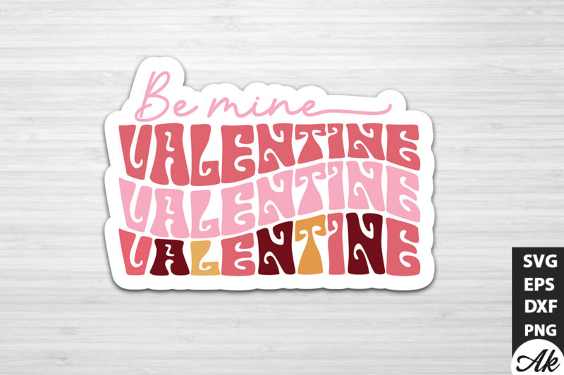 Be mine valentine Retro Stickers