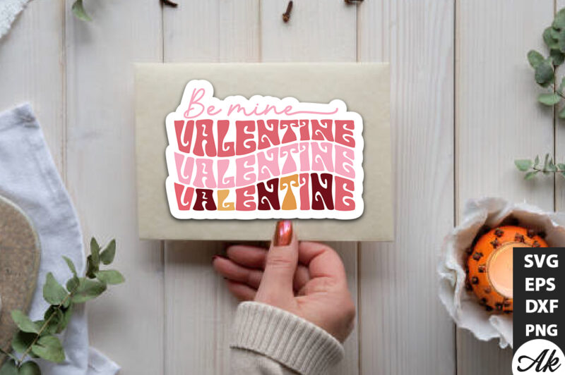 Be mine valentine Retro Stickers