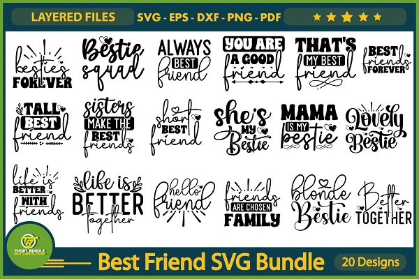 Best friend svg bundle t shirt template