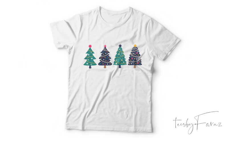 Christmas Trees| T-shirt design for sale - Buy t-shirt designs