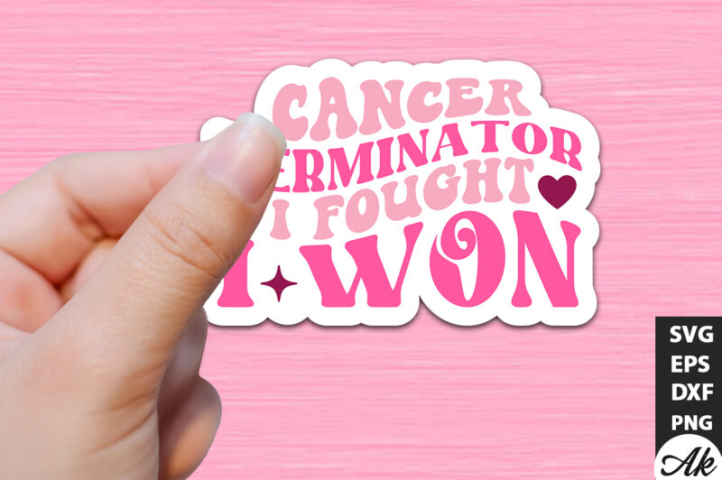 Retro World Cancer Stickers SVG Bundle