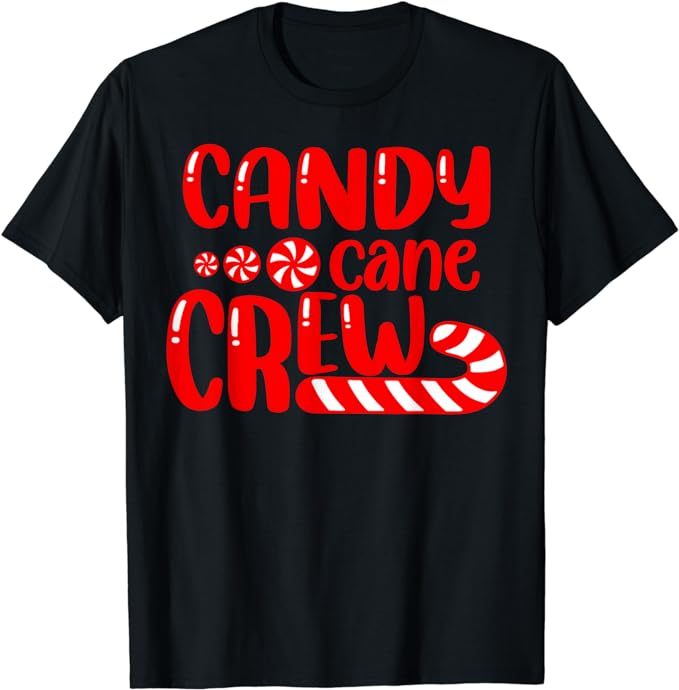 Candy Cane Crew Matching Family Group Candy Lover Pajamas T-Shirt