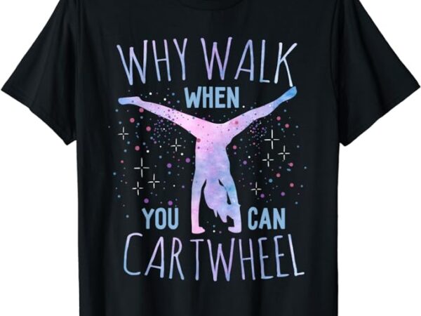 Cartwheel gymnast girl t-shirt classic fit, tie-dye, short sleeve – black