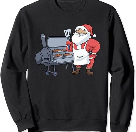 Christmas barbecue tshirt santa claus grill smoker steak bbq sweatshirt