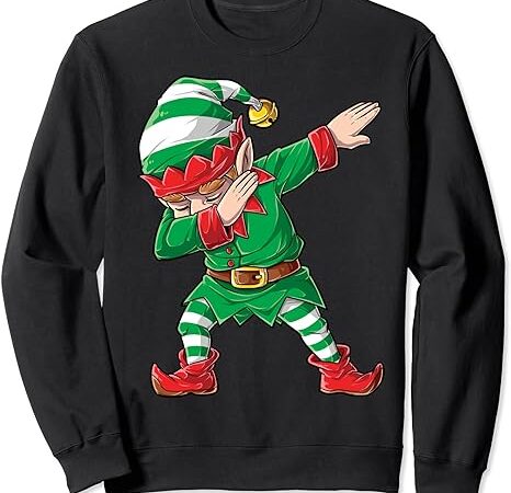 Christmas dabbing elf squad boys men xmas family matching sweatshirt