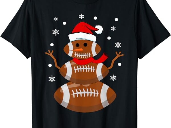 Christmas football snowman kids football christmas women men t-shirt