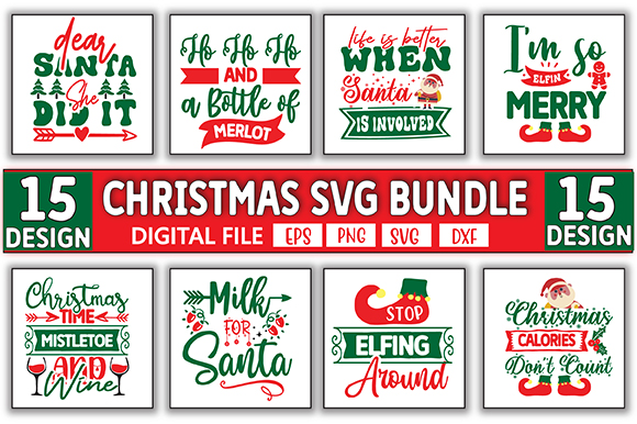 Christmas bundle, christmas svg bundle, christmas saying svg, christmas clip art, cricut, silhouette cut file, funny christmas svg bundle t shirt vector file