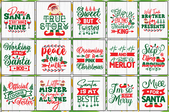 Merry Christmas SVG Bundle, Merry Christmas Saying Svg, Cricut, Silhouette Cut File, Funny Christmas SVG Bundle