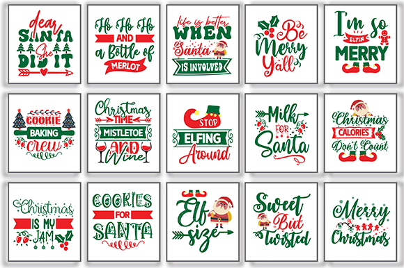 Christmas Bundle, Christmas SVG Bundle, Christmas Saying Svg, Christmas Clip Art, Cricut, Silhouette Cut File, Funny Christmas SVG Bundle