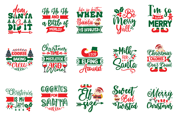 Christmas Bundle, Christmas SVG Bundle, Christmas Saying Svg, Christmas Clip Art, Cricut, Silhouette Cut File, Funny Christmas SVG Bundle