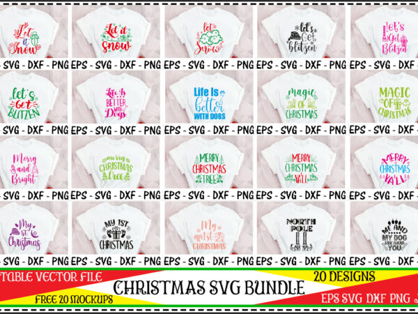 Christmas svg bundle t shirt vector file