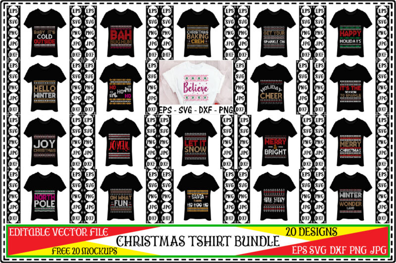 Christmas tshirt bundle