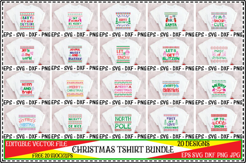 Christmas tshirt bundle