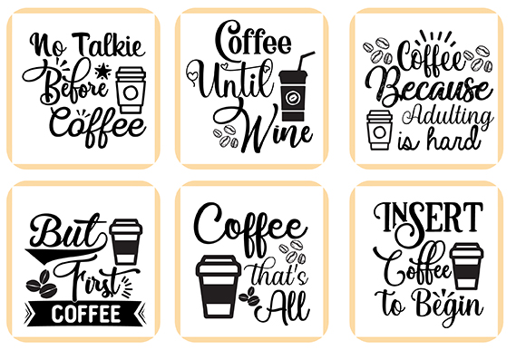 Coffee SVG Bundle, Coffee Quotes SVG, Coffee Lovers Svg, Caffeine Queen, Funny Coffee Svg, Coffee Mug Svg, Coffee mug, Cut File Cricut