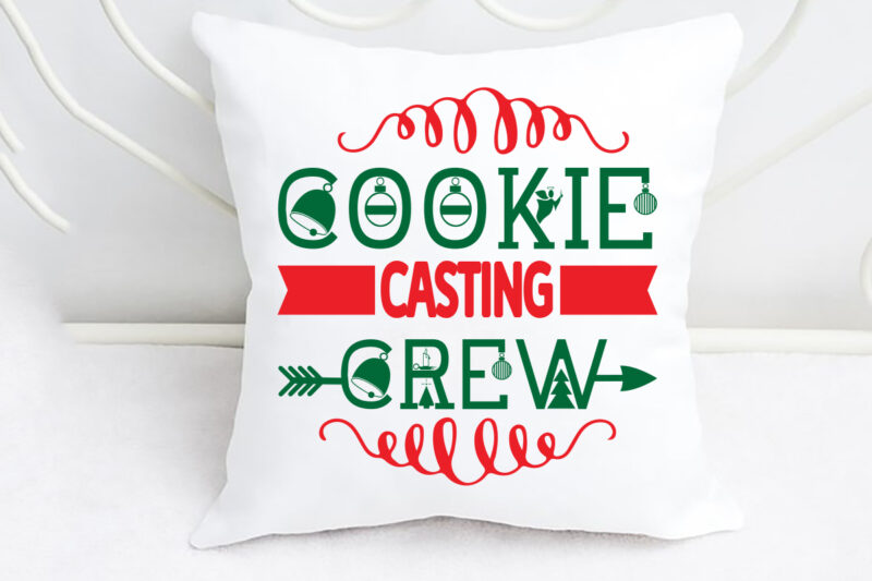 Cookie casting crew svg christmas svg, merry christmas svg bundle, merry christmas saying svg t shirt template vector