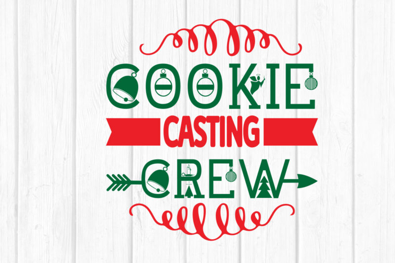 Cookie casting crew svg christmas svg, merry christmas svg bundle, merry christmas saying svg t shirt template vector