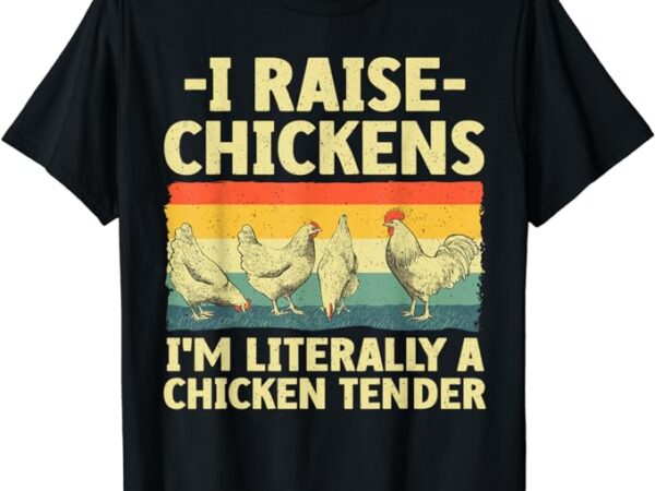 Cool chicken tender art for men women poultry chicken farmer t-shirt