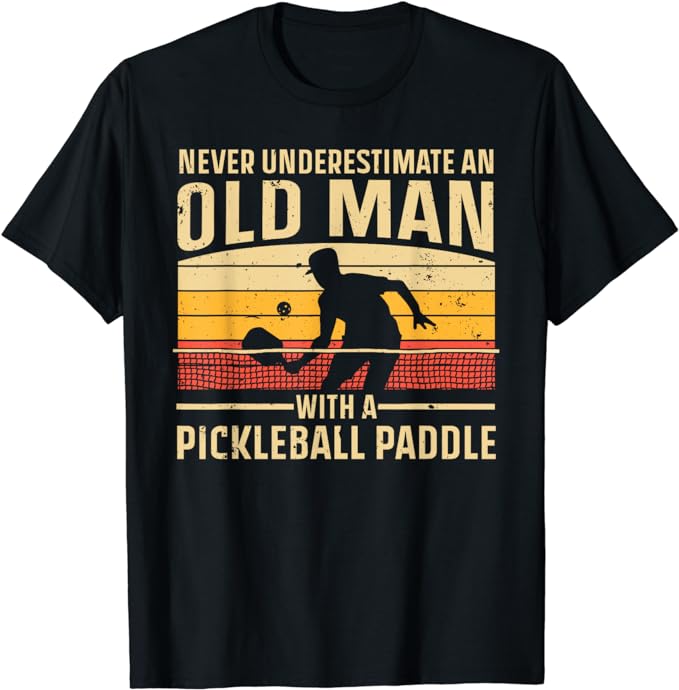 Cool Pickleball Art For Men Women Paddle Pickleball Player T-Shirt