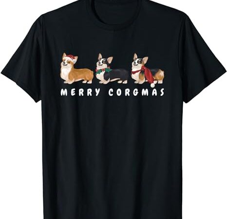 Corgi dog merry corgmas santa corgi ugly christmas sweater t-shirt