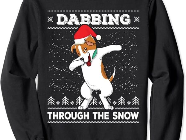 Dabbing jack russell terrier santa claus christmas dab dance sweatshirt