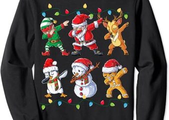 Dabbing Santa Elf Friends Christmas Boys Girls Men Xmas Dab Sweatshirt