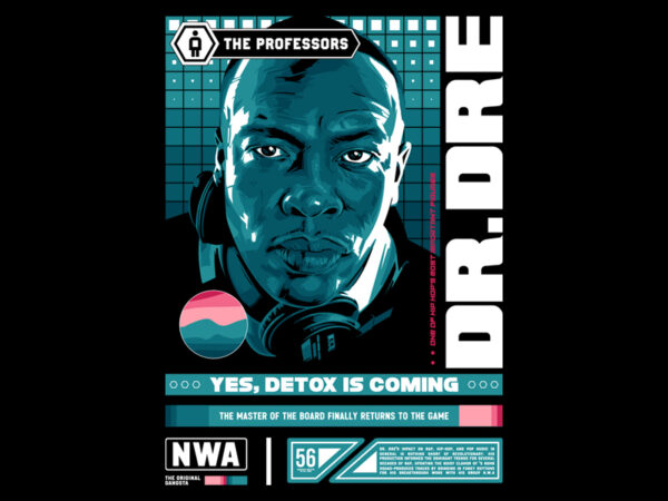 Dr. dre the professors t shirt vector illustration