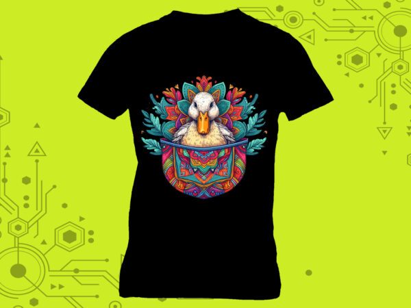 Pocket-sized duck ,tailor-made for print on demand websites. perfect for a variety of creative ventures, including art prints, t-shirts