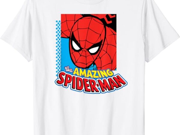 Essentials mens marvel the amazing spider-man logo portrait t-shirt